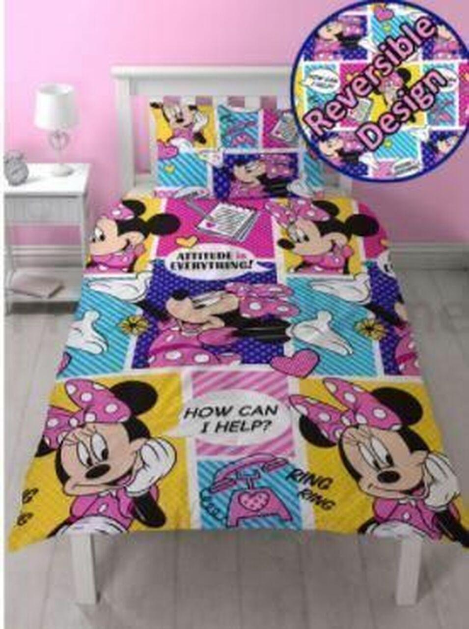 Minnie Mouse Attitude Minnie Mouse Amazing Disney Room Decor Bedding Set Duvet Cover With Pillowcase Meaningful Gift For Holiday Season