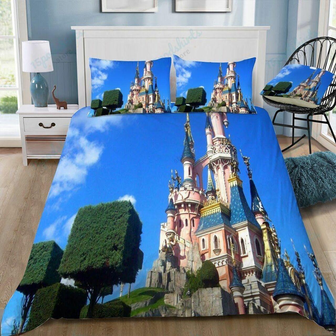Disney Castle 387 Beautiful Decor For Disney Fan Bedding Set Duvet Cover Meaningful Gift For Love