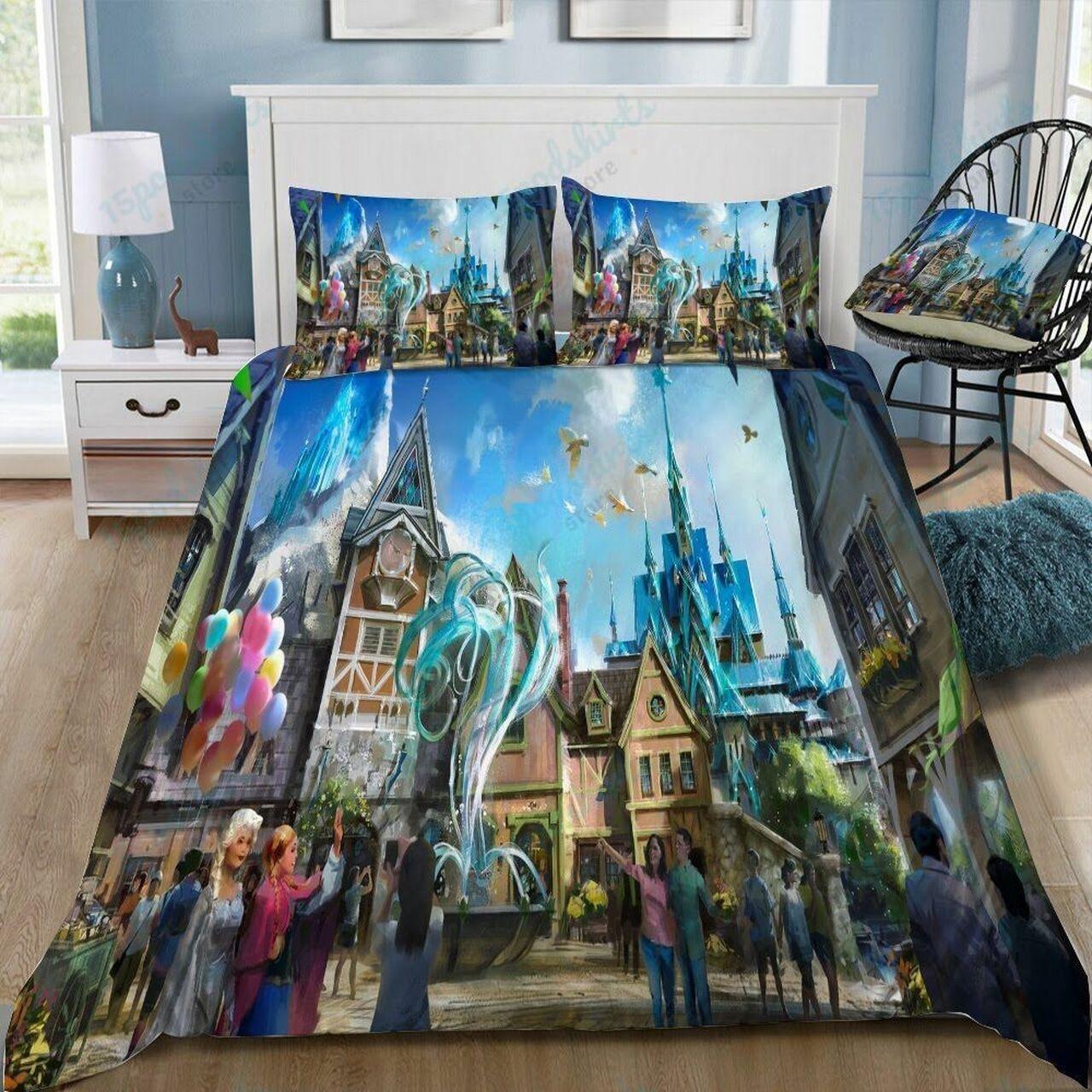 Disney Castle 438 Beautiful Decor For Disney Fan Bedding Set Duvet Cover Meaningful Gift For Love