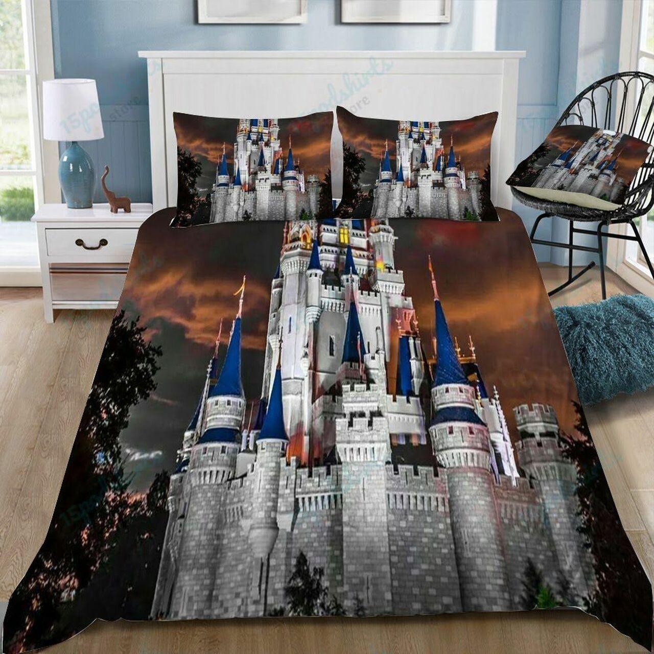 Disney Castle 182 Beautiful Decor For Disney Fan Bedding Set Duvet Cover Meaningful Gift For Love