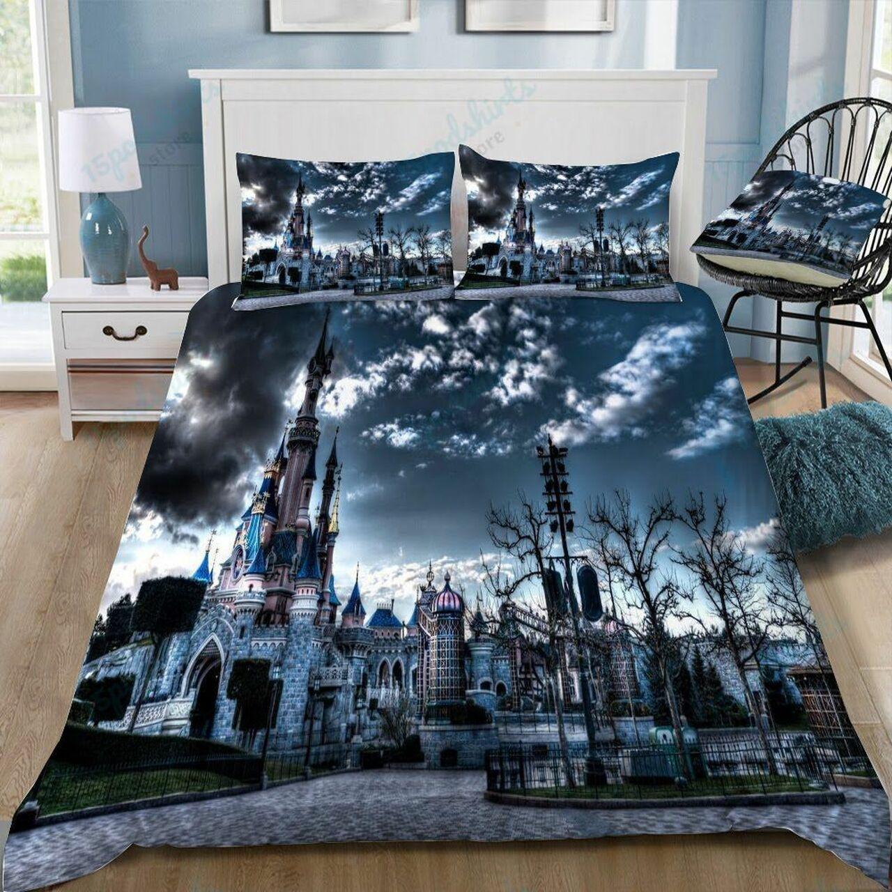 Disney Castle 150 Beautiful Decor For Disney Fan Bedding Set Duvet Cover Meaningful Gift For Love