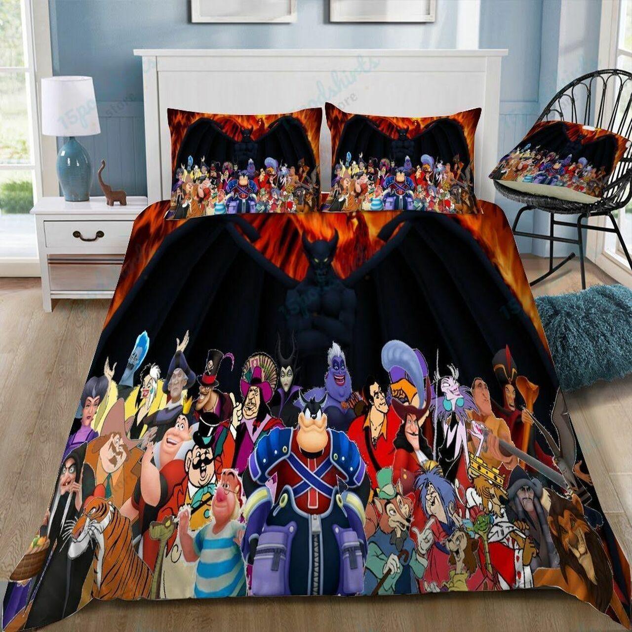 Disney Villains 32 Beautiful Decor For Disney Fan Bedding Set Duvet Cover Meaningful Gift For Love