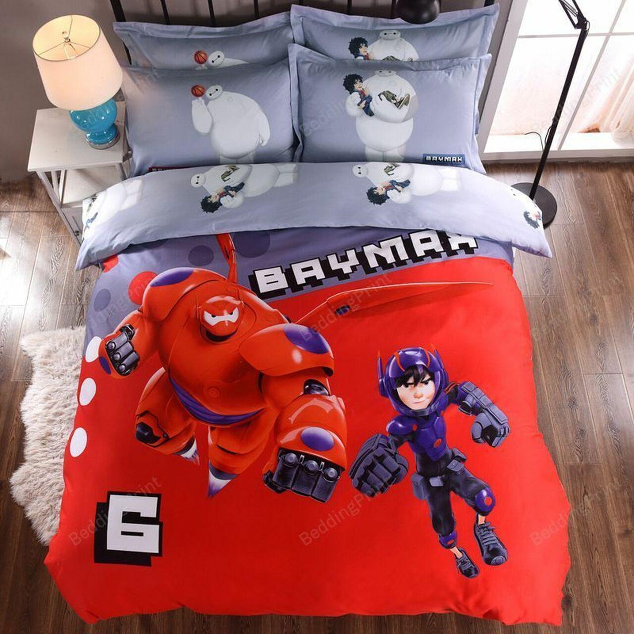 Baymax Big Hero Amazing Disney Room Decor Bedding Set Duvet Cover With Pillowcase Meaningful Gift For Kids Friend Family Member Holiday Gift