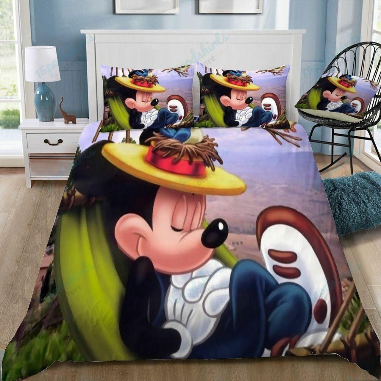 Disney Mickey 5 Beautiful Decor For Disney Fan Bedding Set Duvet Cover Meaningful Gift For Love
