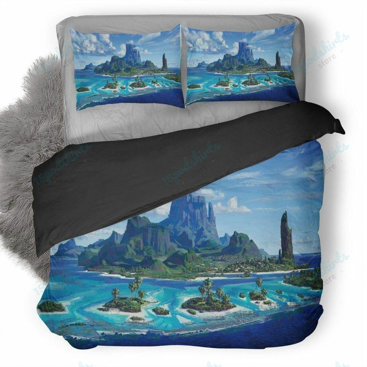 Moana Island Disney Lovers Duvet Cover Bedding Set With Pillowcase Gift For Cartoon Lover