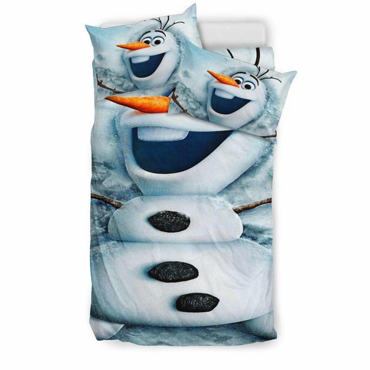 Olafnowman Frozen And Pillowcaseet Amazing Disney Room Decor Bedding Set Duvet Cover With Pillowcase Meaningful Gift For Kids Friend Family Member Holiday Gift
