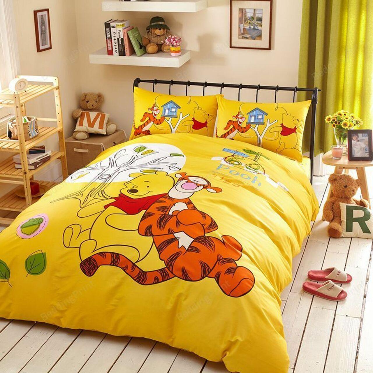 Tiger Winnie The Pooh Disney Pooh Characters Bedding Set Duvet CoverGift For Disney Fan Holiday Gift