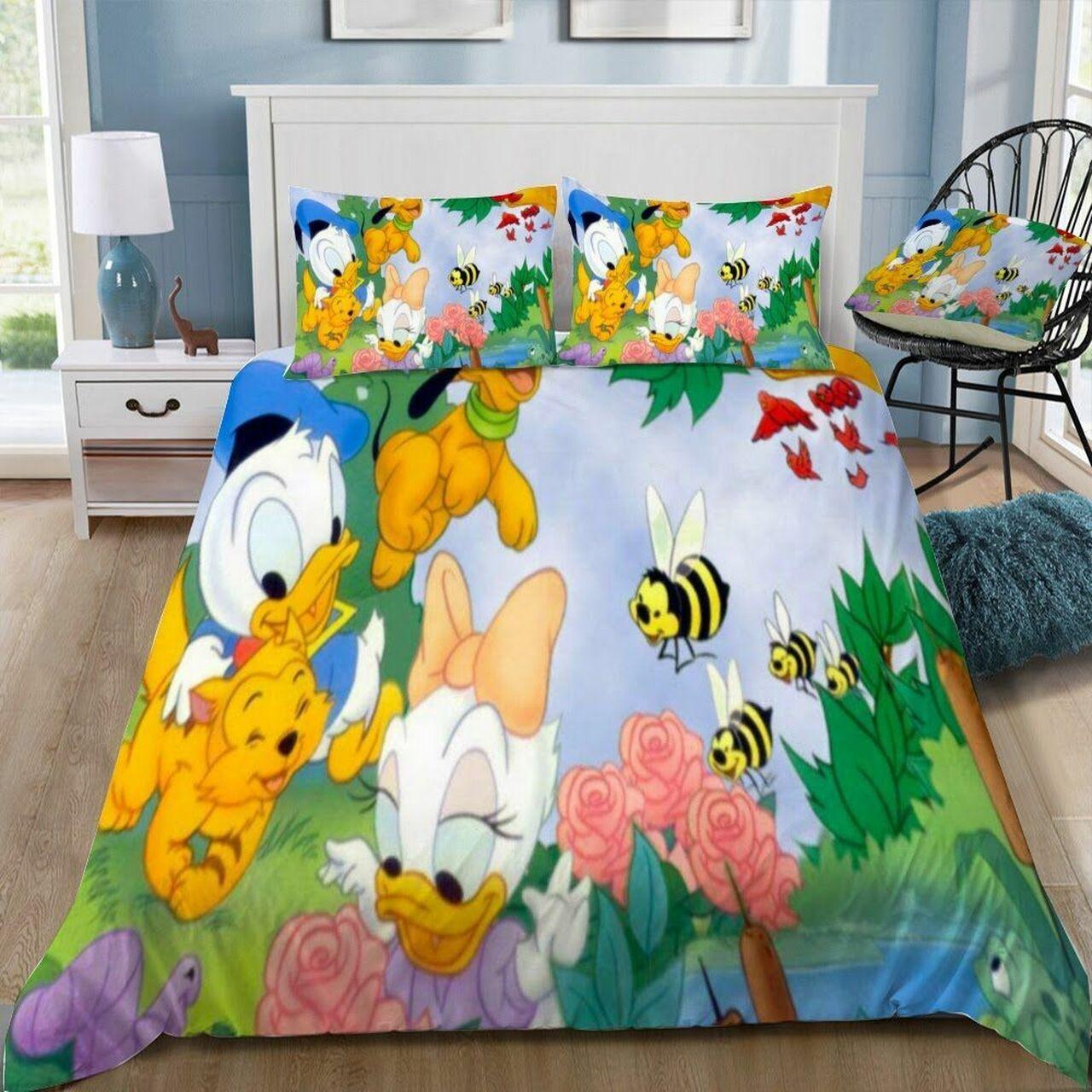 Disney Donald Duck 1 Beautiful Decor For Disney Fan Bedding Set Duvet Cover Meaningful Gift For Love