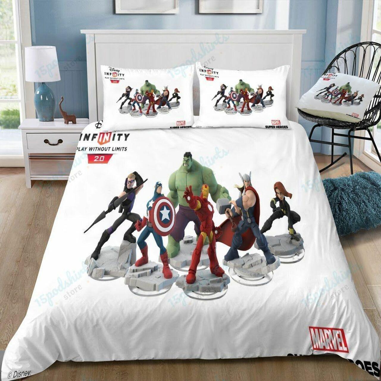 Disney Marvel 16 Beautiful Decor For Disney Fan Bedding Set Duvet Cover Meaningful Gift For Love