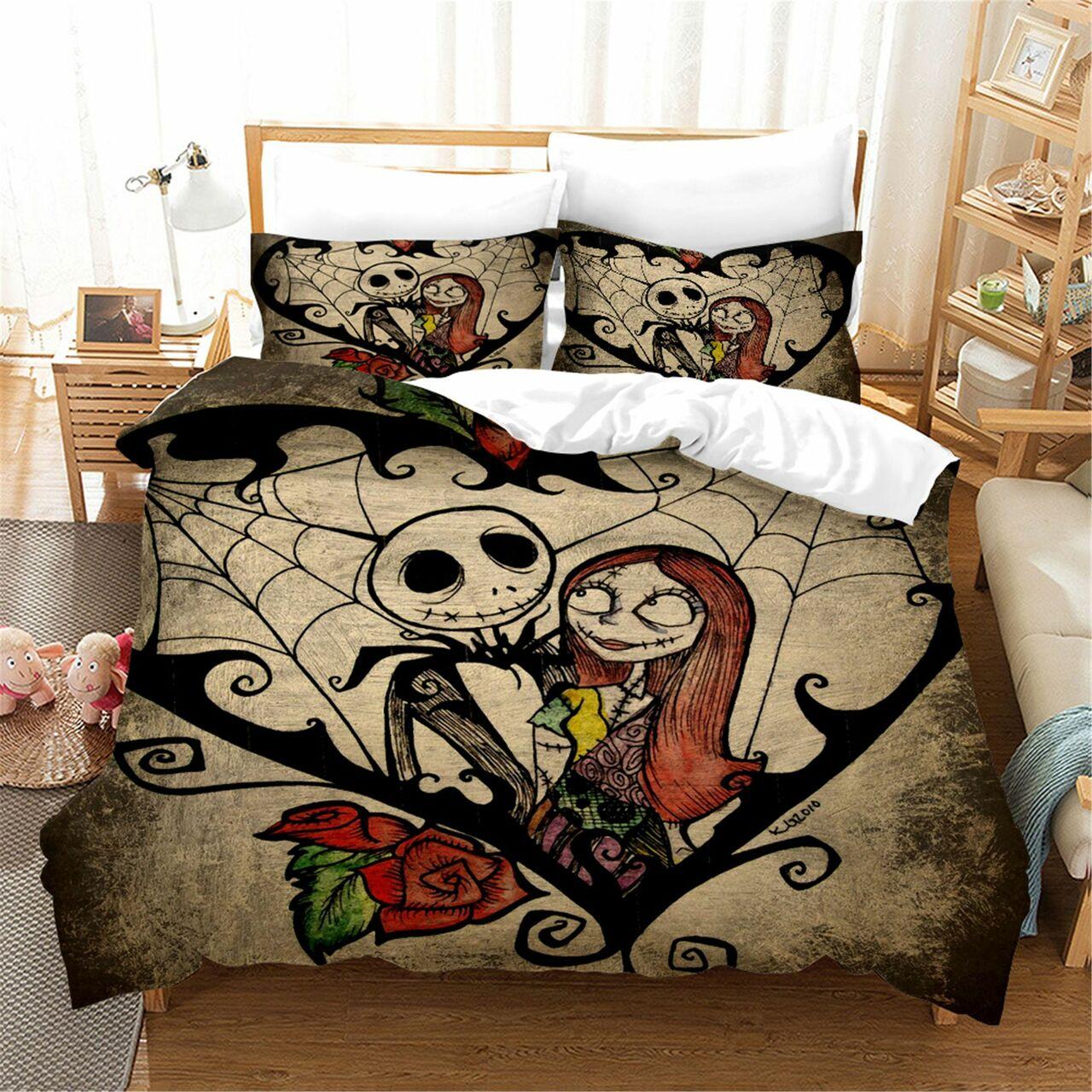 Christmas Ghosts Amazing Room Decor Bedding Set Duvet Cover With Pillowcase Meaningful Gift For Halloween Christmas For Disney Fan