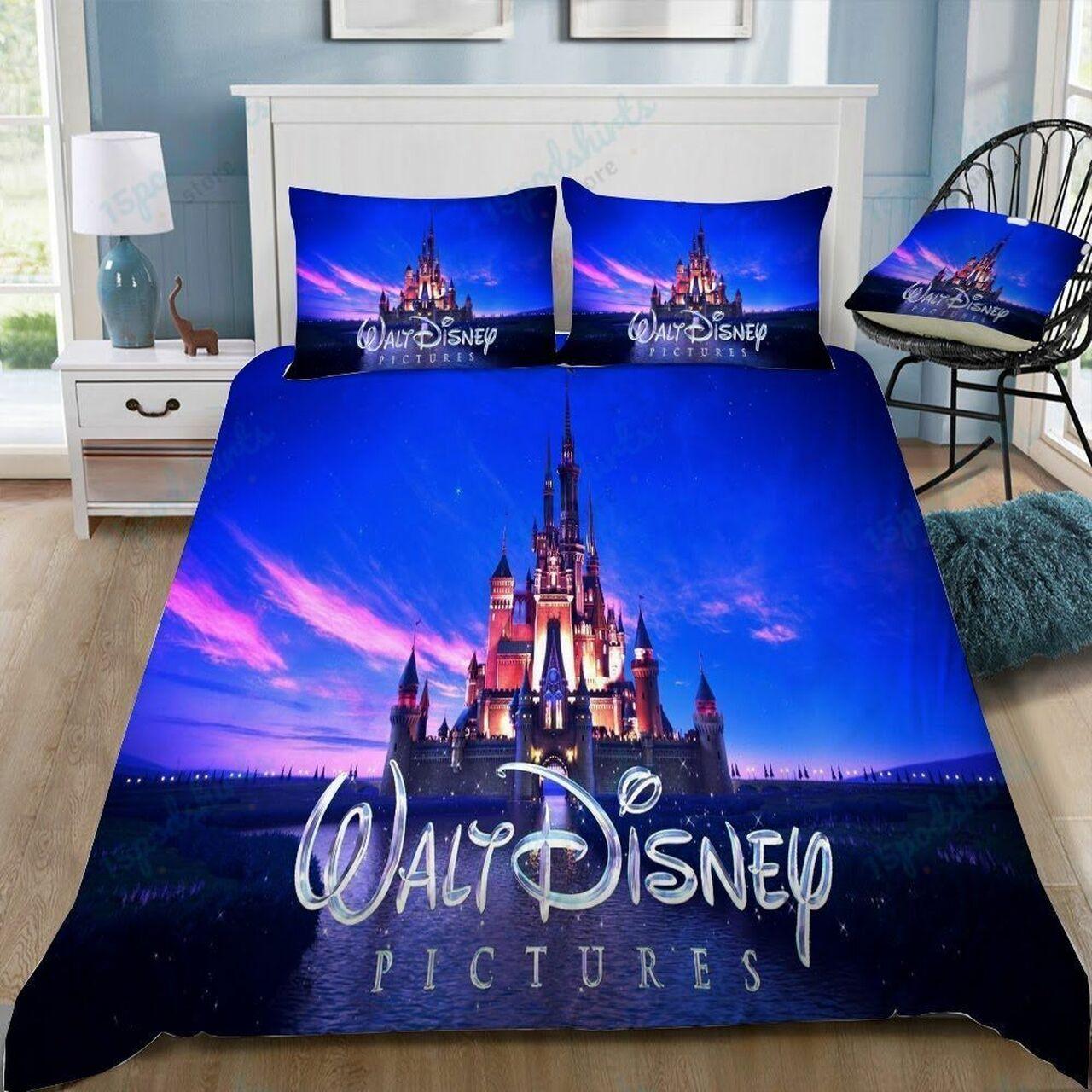 Disney Castle 32 Beautiful Decor For Disney Fan Bedding Set Duvet Cover Meaningful Gift For Love