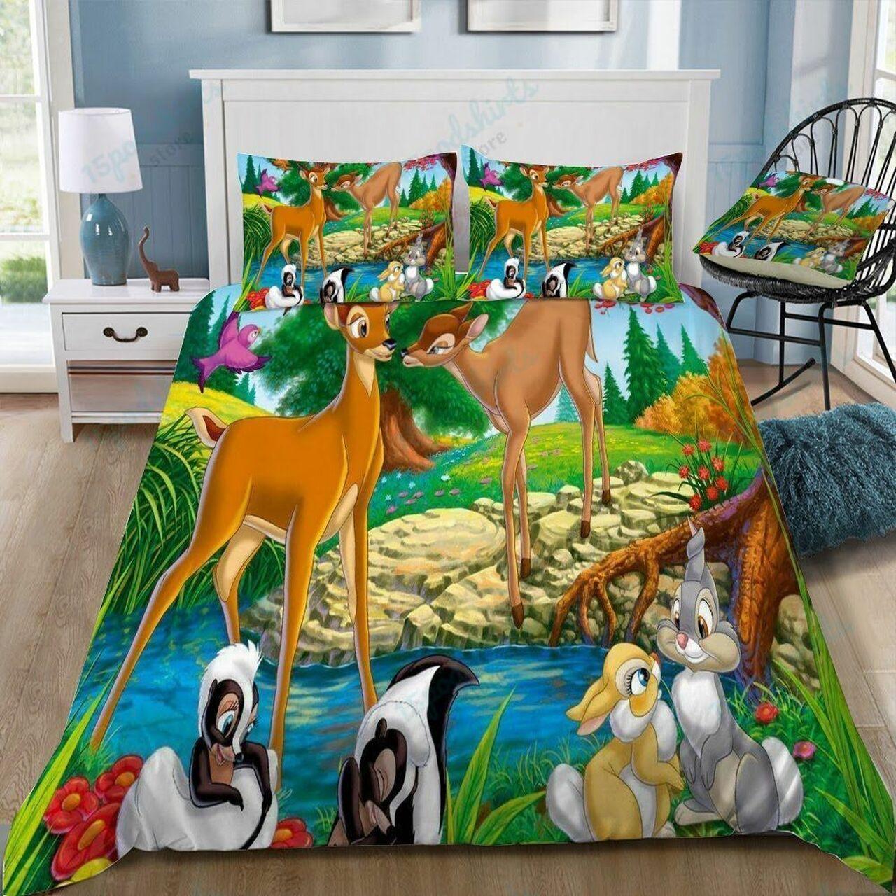 Disney Bambi 54 Beautiful Decor For Disney Fan Bedding Set Duvet Cover Meaningful Gift For Love