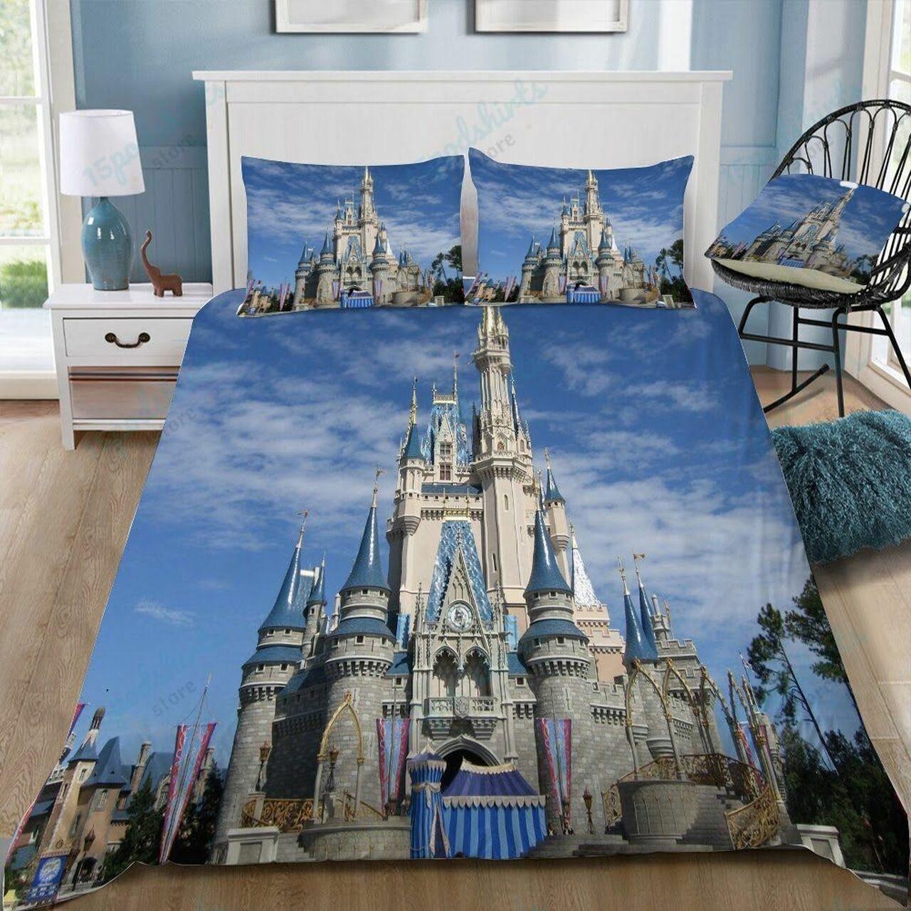 Disney Castle 109 Beautiful Decor For Disney Fan Bedding Set Duvet Cover Meaningful Gift For Love