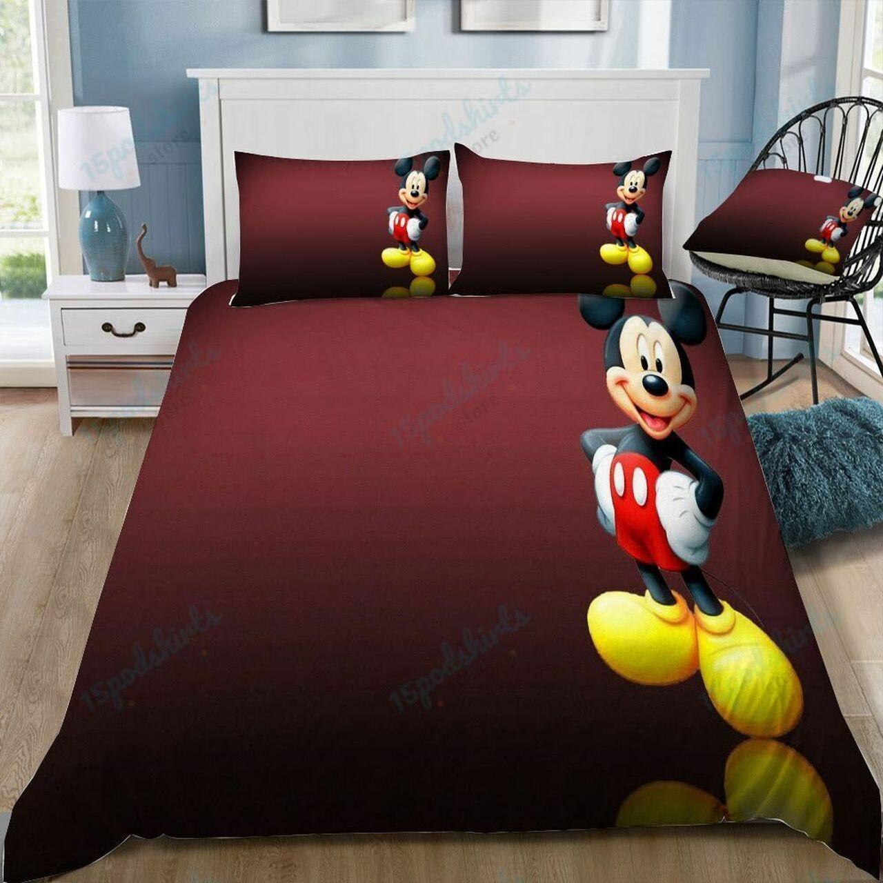 Disney Mickey 9 Beautiful Decor For Disney Fan Bedding Set Duvet Cover Meaningful Gift For Love