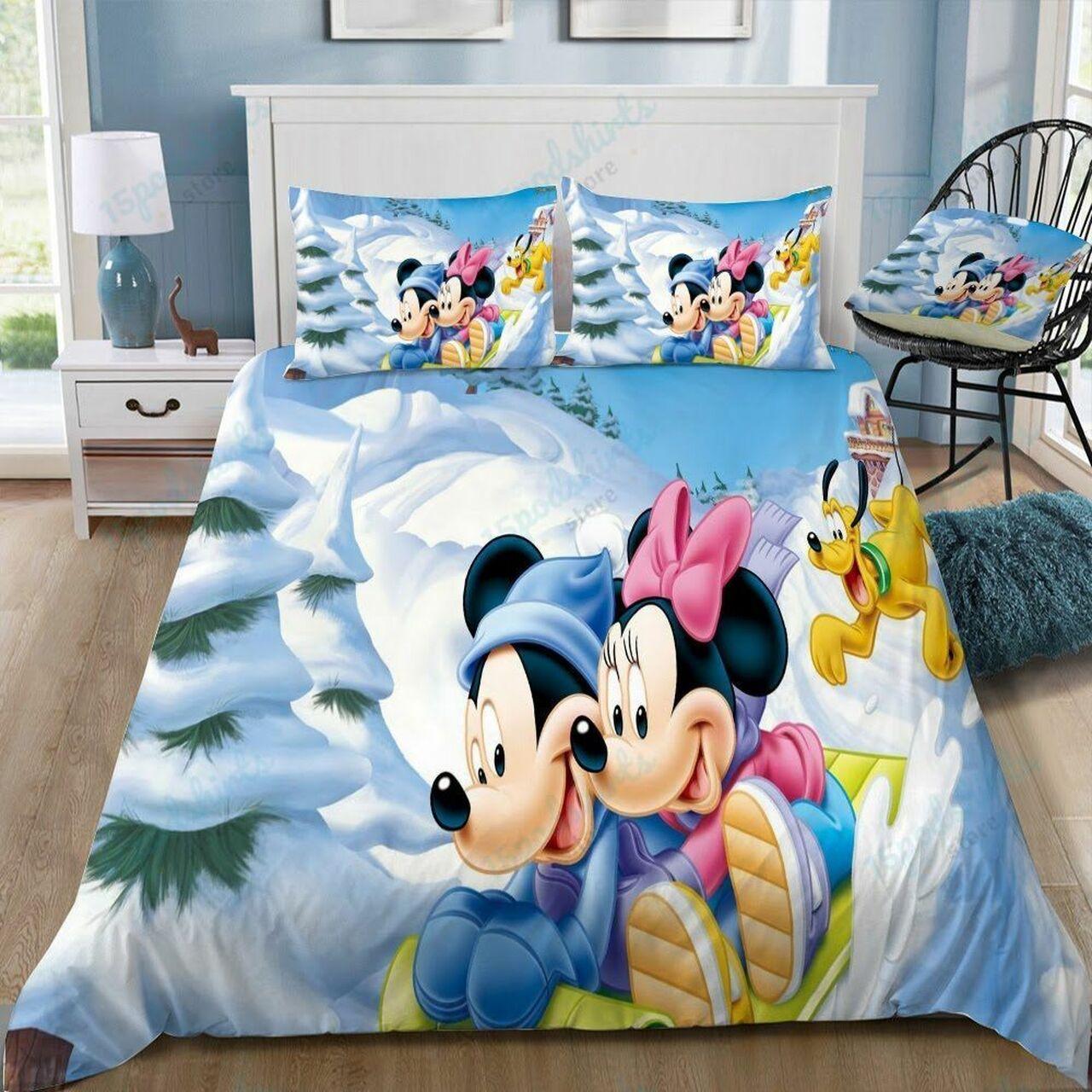 Disney Mickey Mouse And Friends 55 Beautiful Decor For Disney Fan Bedding Set Duvet Cover Meaningful Gift For Love