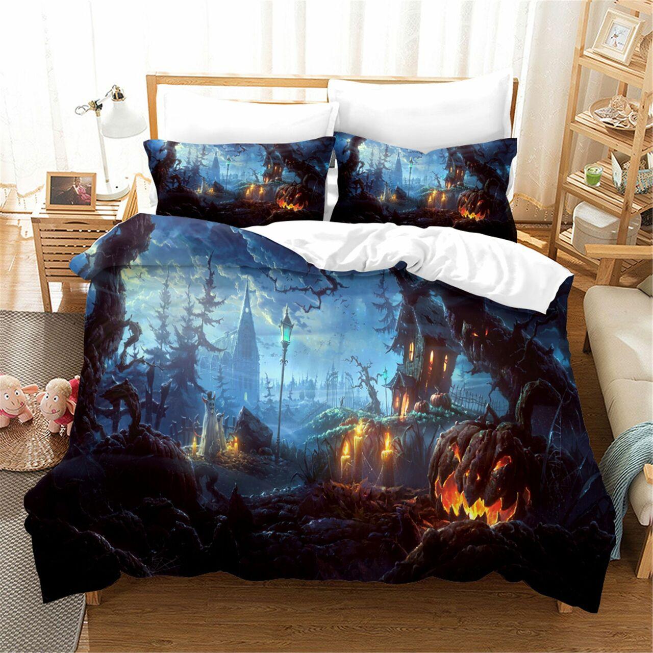 Cartoon Halloween Rbsmt Jioafoo Amazing Room Decor Gothic Bedding Set Duvet Cover Gift For Halloween Season
