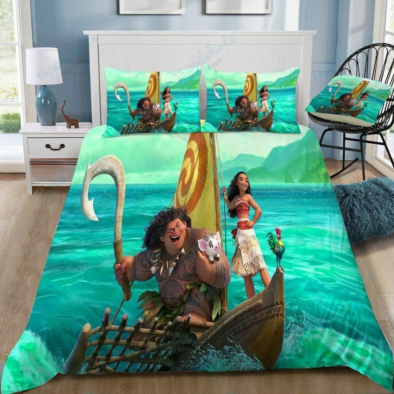 Disney Moana 50 Beautiful Decor For Disney Fan Bedding Set Duvet Cover Meaningful Gift For Love