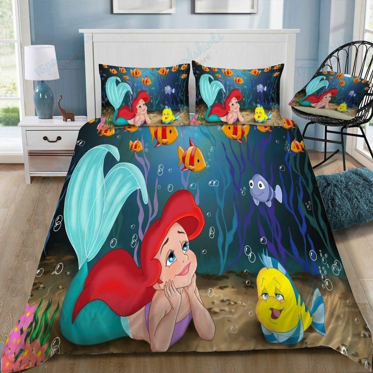 Disney Ariel 10 Beautiful Decor For Disney Fan Bedding Set Duvet Cover Meaningful Gift For Love