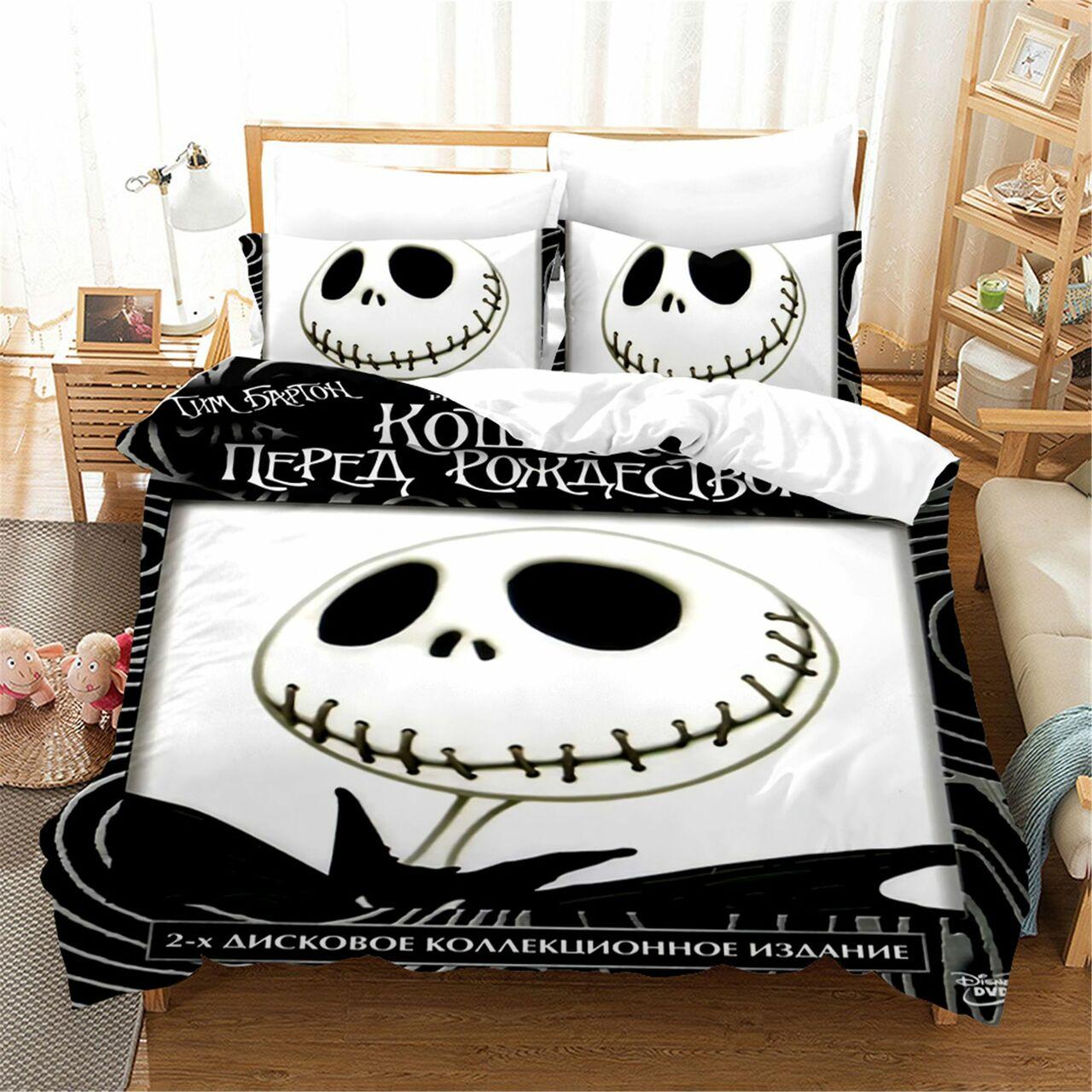Christmas Ghosts Creepy Room Decor Bedding Set Duvet Cover With Pillowcase Meaningful Gift For Halloween Christmas For Disney Fan