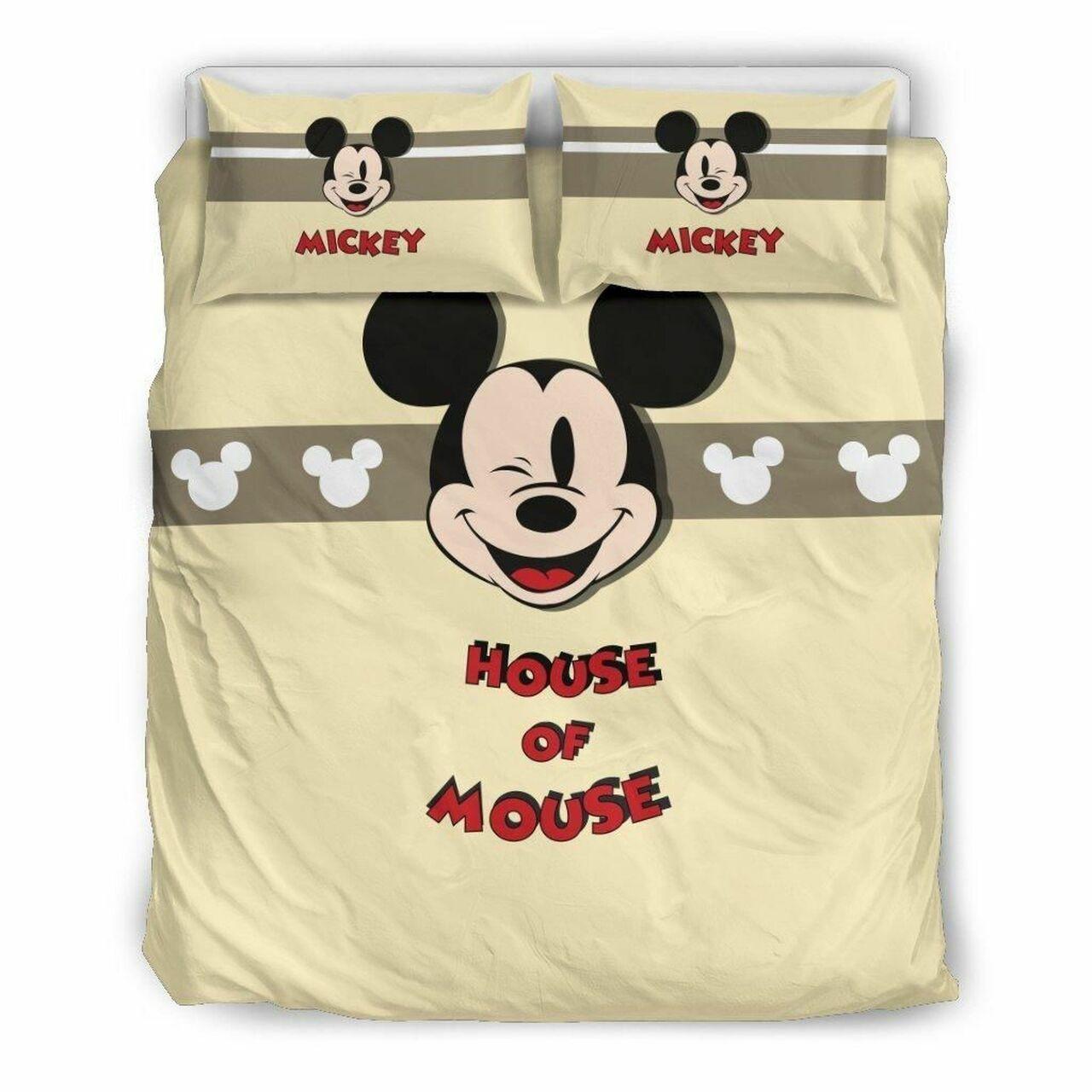 Mickey Disney 4 Beautiful Decor For Disney Fan Bedding Set Duvet Cover Meaningful Gift For Love