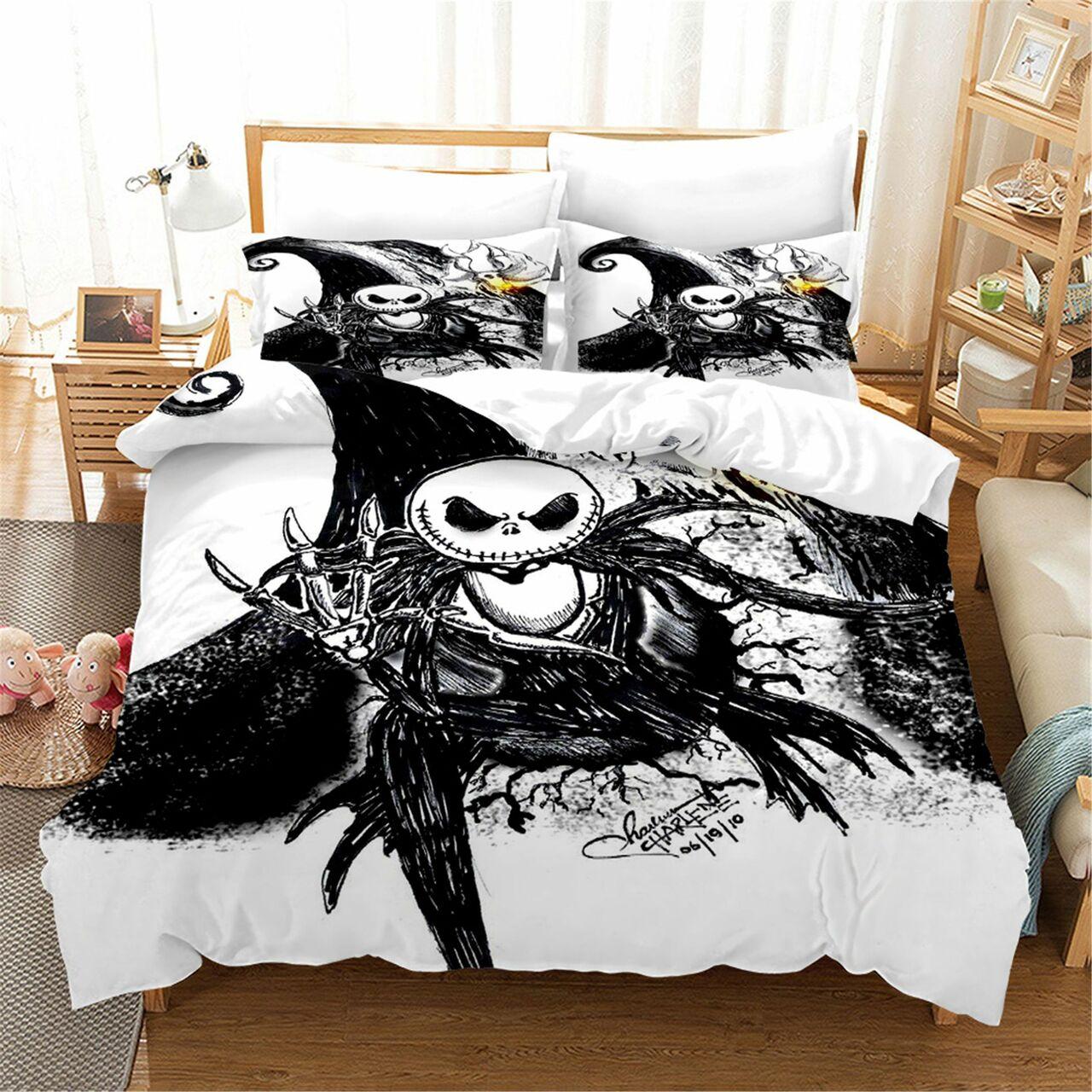 Christmas Ghosts Beautiful Room Decor For Disney Fan Bedding Set Duvet Cover With Pillowcase Meaningful Gift For Halloween Christmas