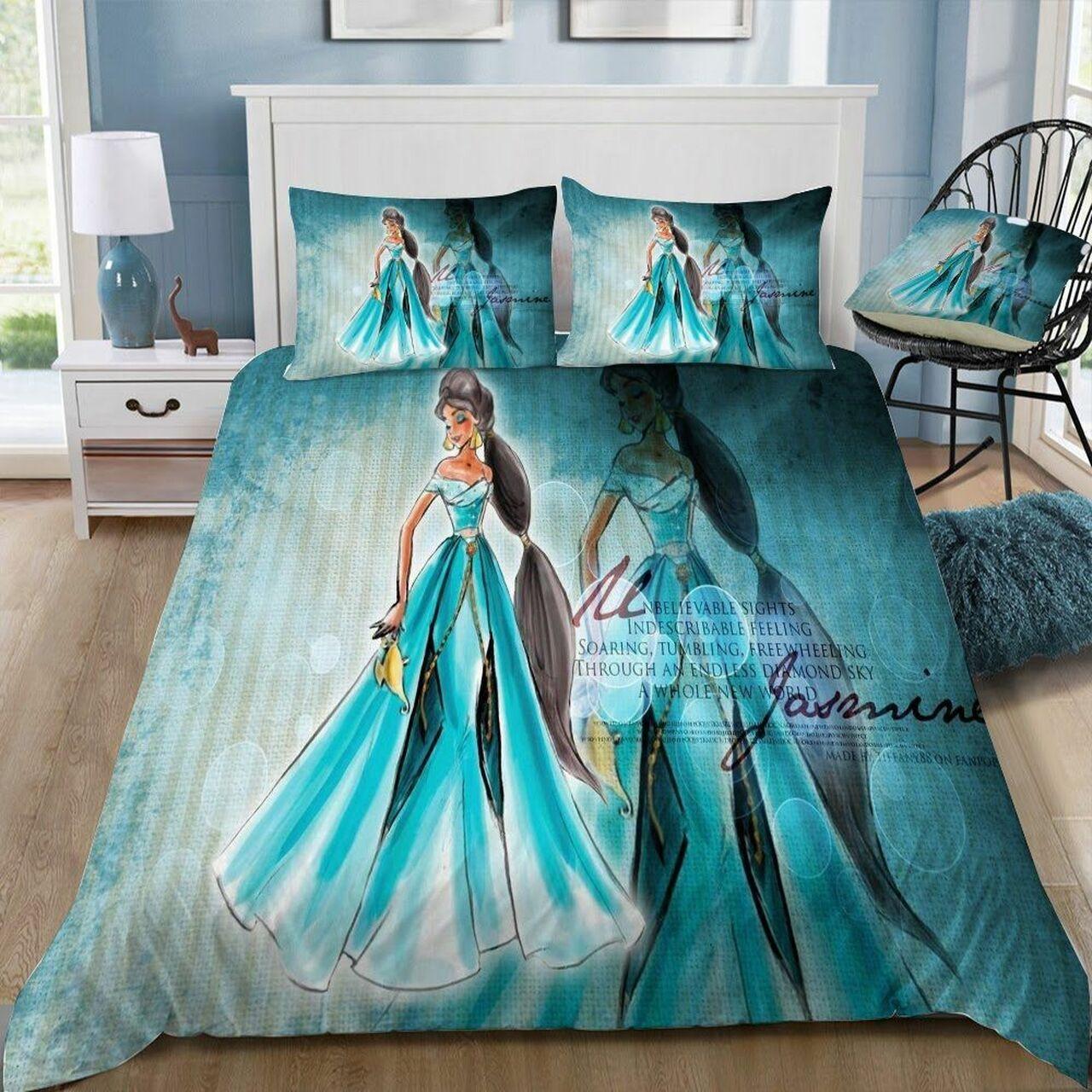 Disney Jasmine 42 Beautiful Decor For Disney Fan Bedding Set Duvet Cover Meaningful Gift For Love