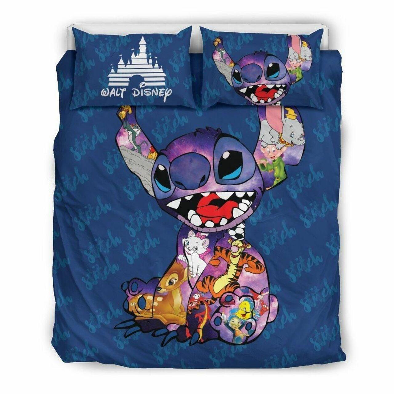 Stitch Disney 8 Beautiful Decor For Disney Fan Bedding Set Duvet Cover Meaningful Gift For Love