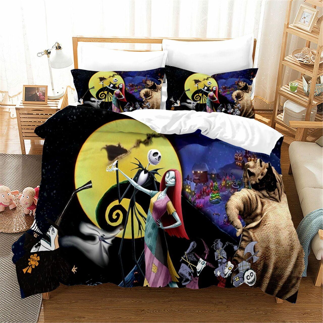 Christmas Ghosts Beautiful Room Decor Bedding Set Duvet Cover With Pillowcase Meaningful Gift For Halloween Christmas For Disney Fan