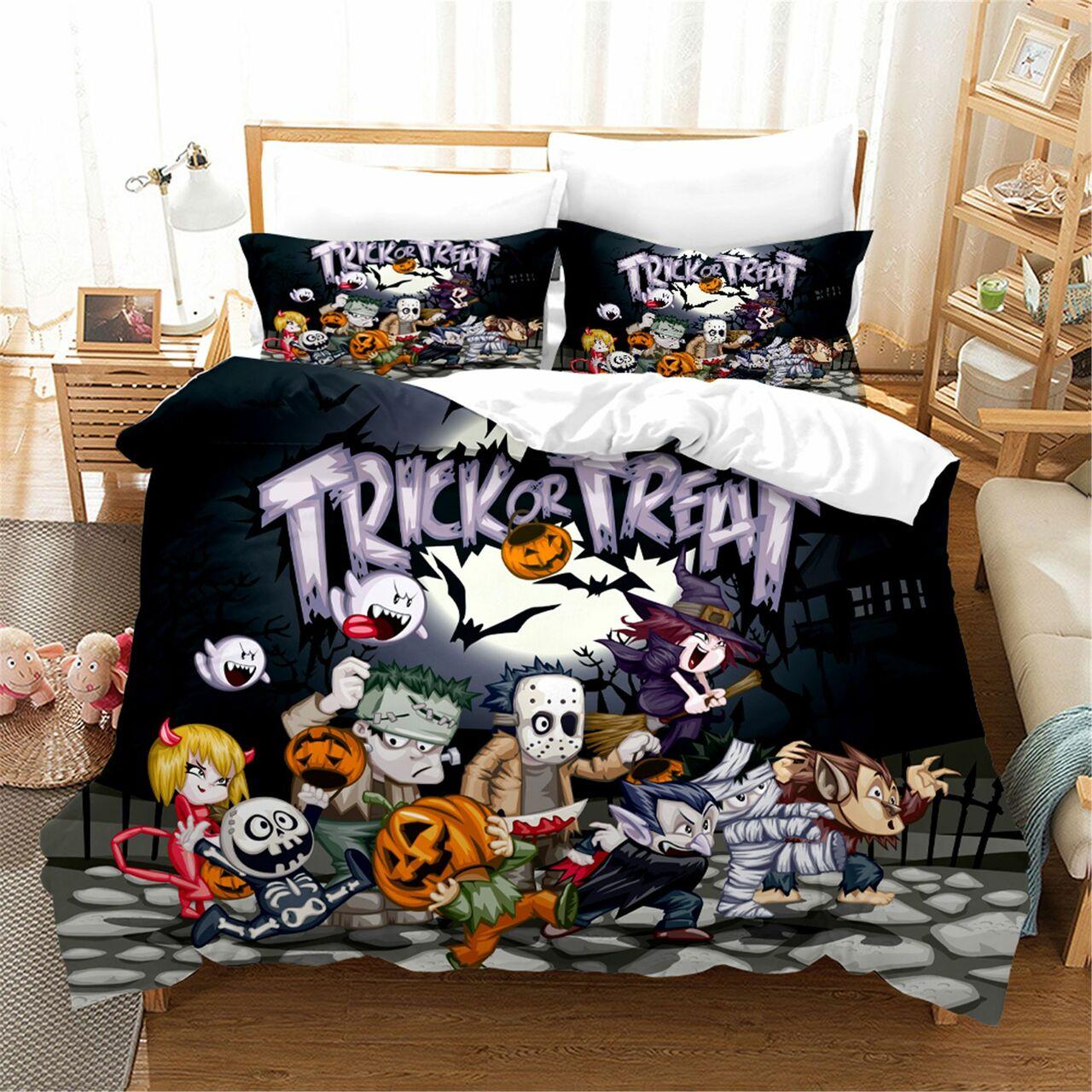 Cartoon Halloween Rbsmt Jioaflo Alluring Duvet Cover Gothic Room Decoration With Gift For Halloween Season