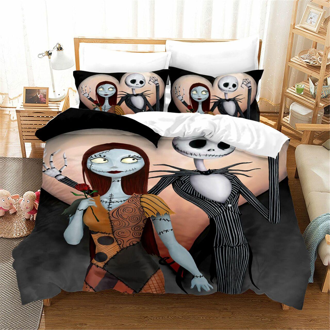Christmas Ghosts Amazing Room Decor For Disney Fan Bedding Set Duvet Cover With Pillowcase Meaningful Gift For Halloween Christmas