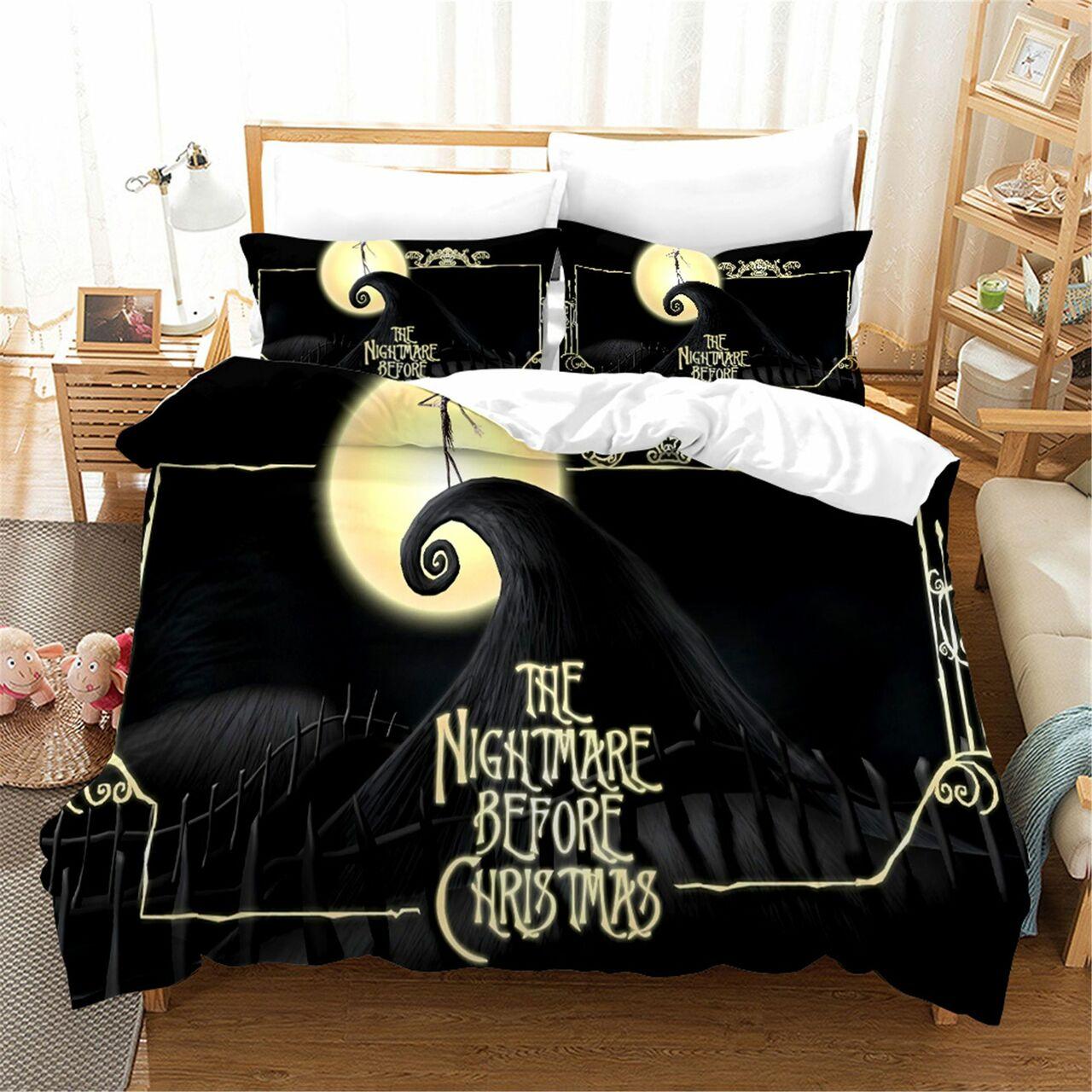 Christmas Ghosts Creepy Room Decor For Disney Fan Bedding Set Duvet Cover With Pillowcase Meaningful Gift For Halloween Christmas