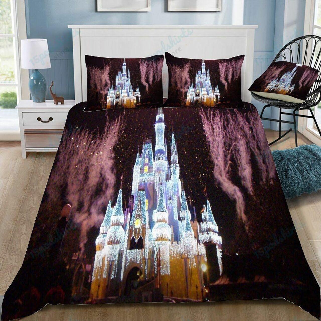 Disney Castle 57 Beautiful Decor For Disney Fan Bedding Set Duvet Cover Meaningful Gift For Love