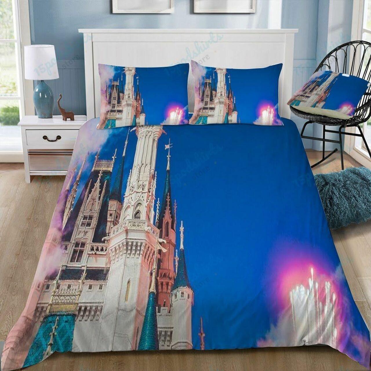 Disney Castle 63 Beautiful Decor For Disney Fan Bedding Set Duvet Cover Meaningful Gift For Love
