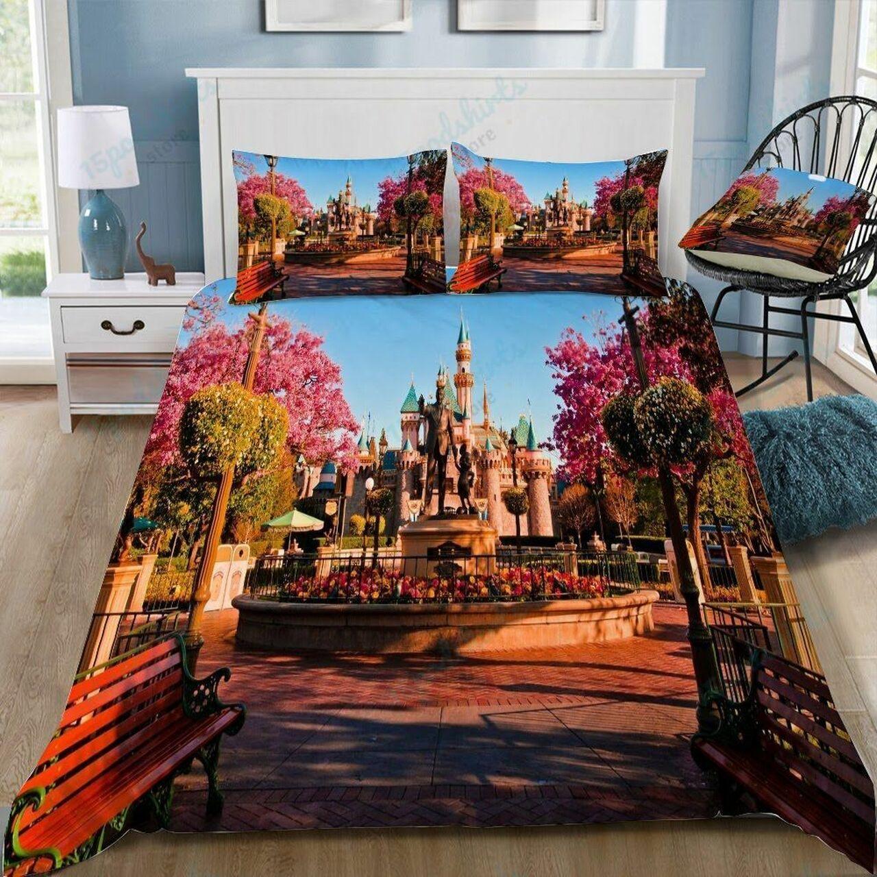 Disney Castle 444 Beautiful Decor For Disney Fan Bedding Set Duvet Cover Meaningful Gift For Love
