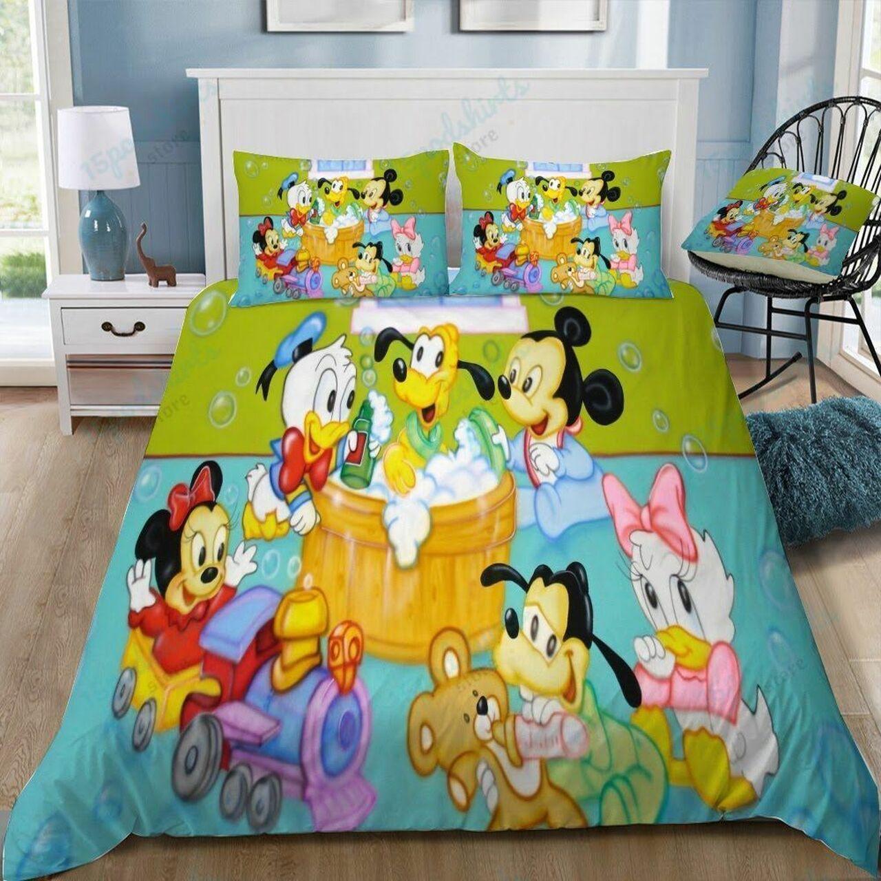 Disney Mickey Mouse And Friends 49 Beautiful Decor For Disney Fan Bedding Set Duvet Cover Meaningful Gift For Love