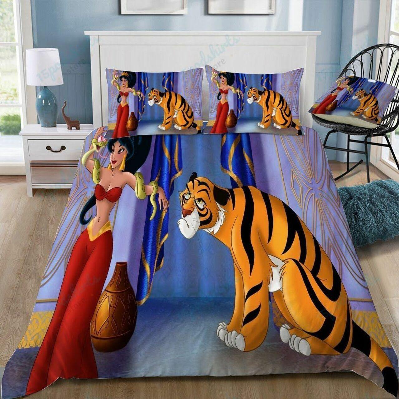 Disney Jasmine 28 Beautiful Decor For Disney Fan Bedding Set Duvet Cover Meaningful Gift For Love