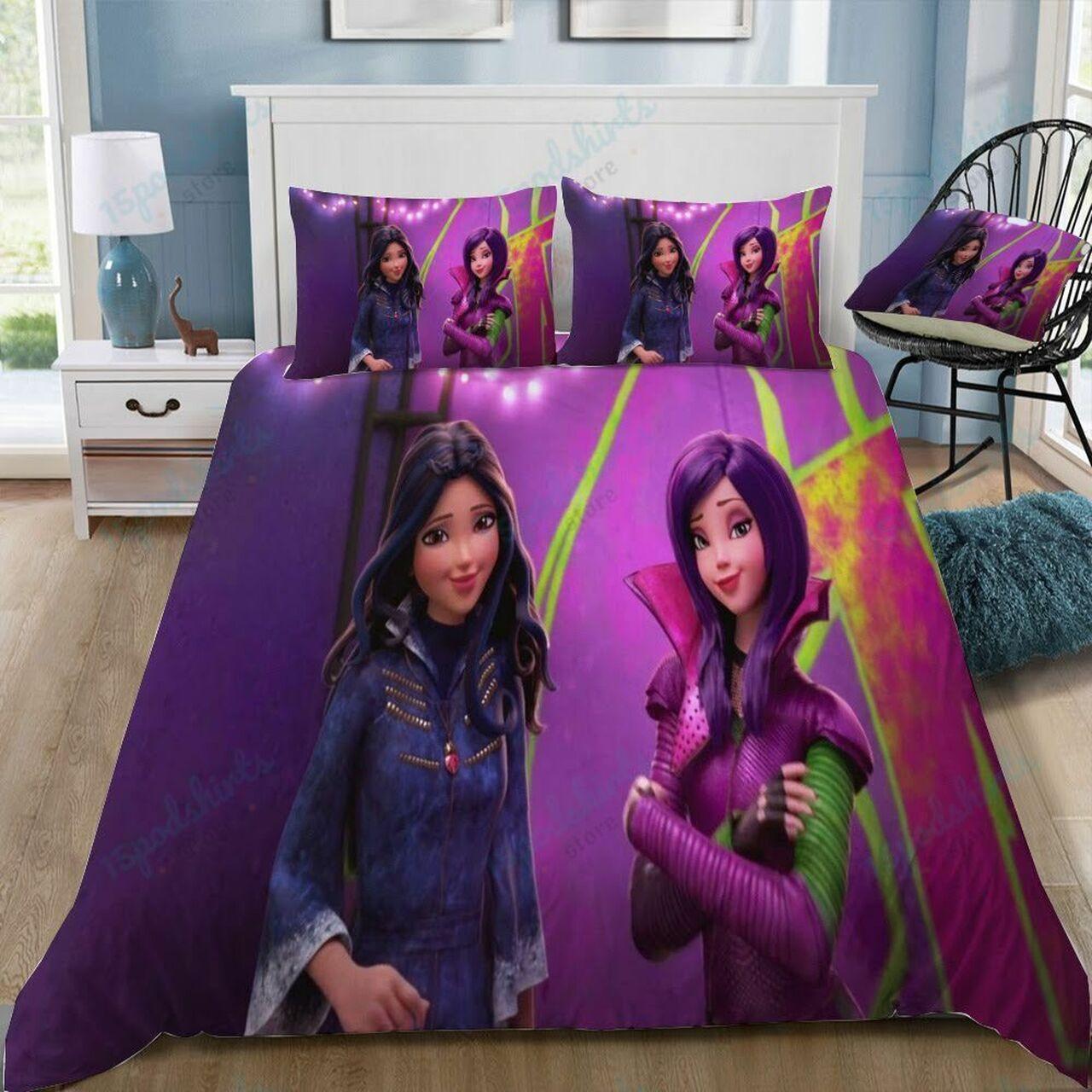 Disney Descendants 21 Beautiful Decor For Disney Fan Bedding Set Duvet Cover Meaningful Gift For Love