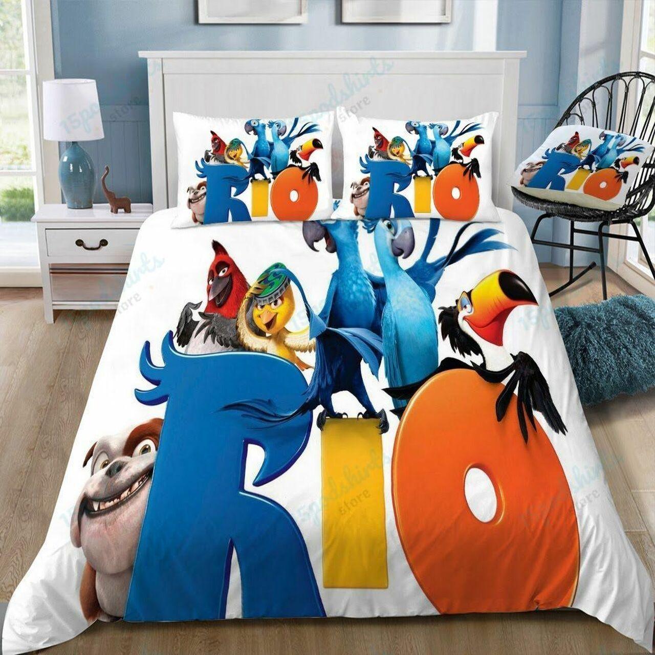 Disney Rio 5 Beautiful Decor For Disney Fan Bedding Set Duvet Cover Meaningful Gift For Love