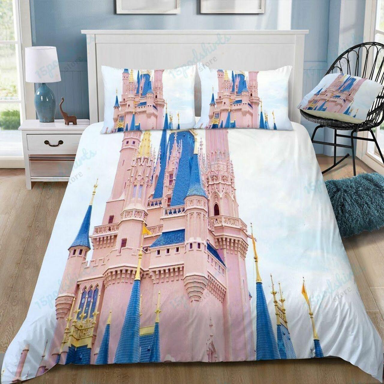 Disney Castle 178 Beautiful Decor For Disney Fan Bedding Set Duvet Cover Meaningful Gift For Love