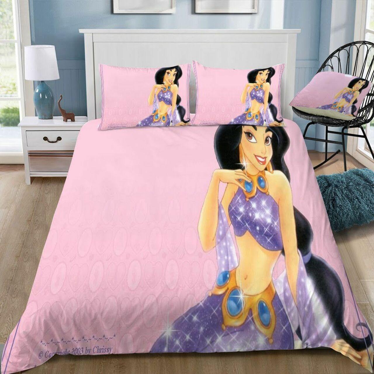 Disney Jasmine 21 Beautiful Decor For Disney Fan Bedding Set Duvet Cover Meaningful Gift For Love