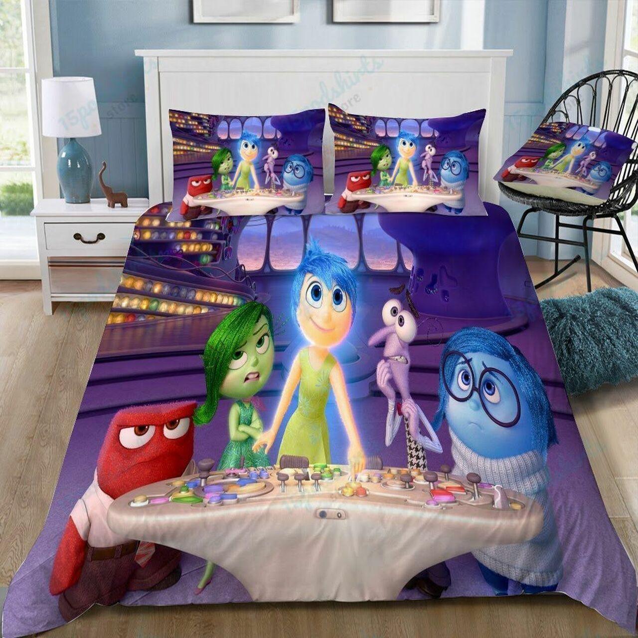Disney Inside Out 2 Beautiful Decor For Disney Fan Bedding Set Duvet Cover Meaningful Gift For Love