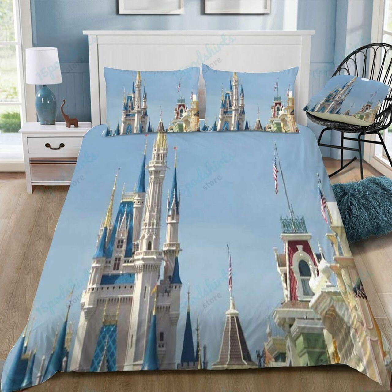 Disney Castle 353 Beautiful Decor For Disney Fan Bedding Set Duvet Cover Meaningful Gift For Love