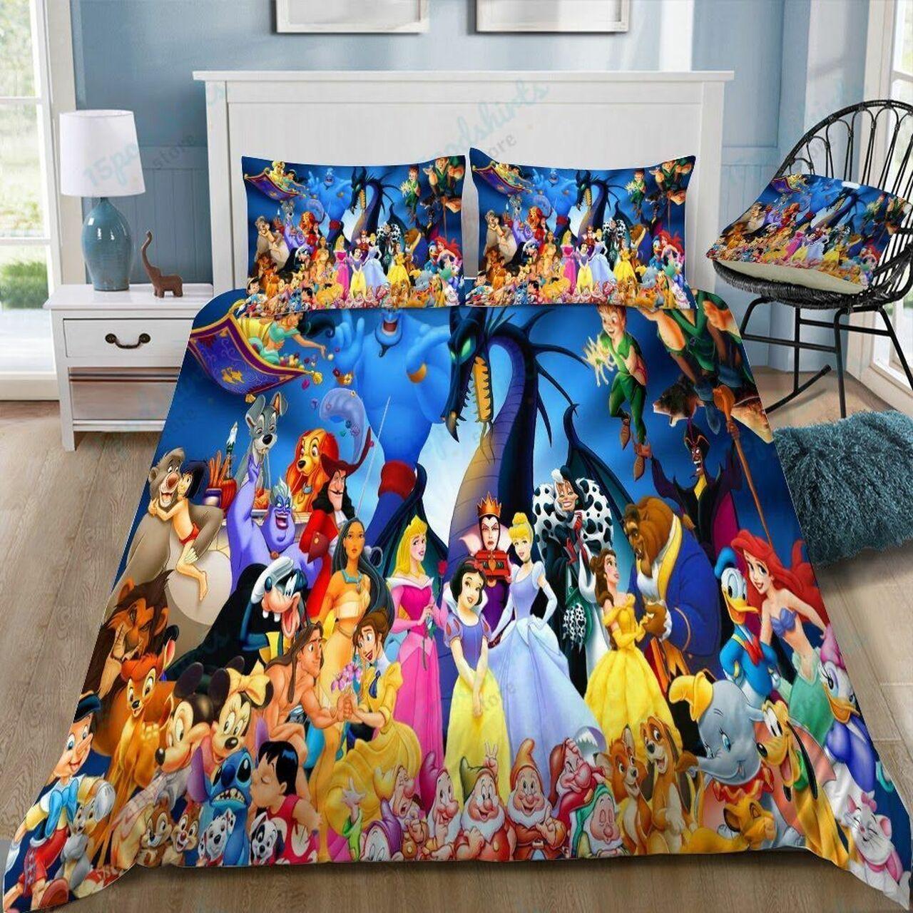 Disney 12 Beautiful Decor For Disney Fan Bedding Set Duvet Cover Meaningful Gift For Love