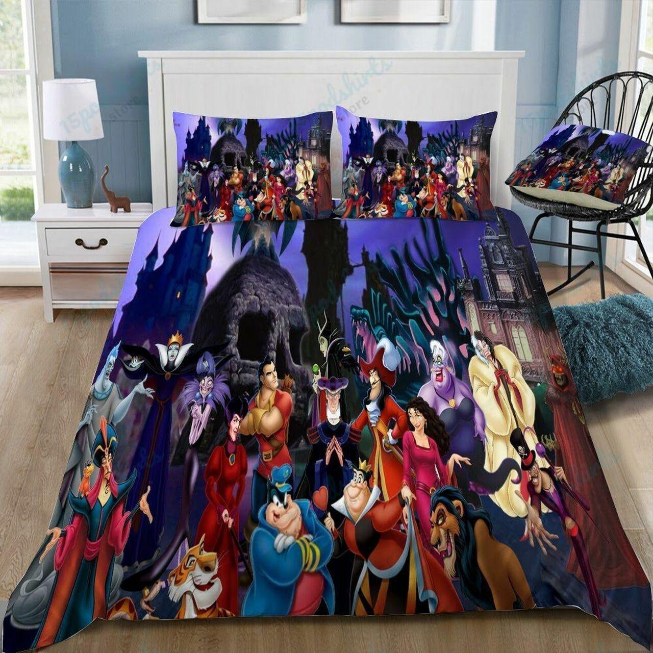 Disney Villains 6 Beautiful Decor For Disney Fan Bedding Set Duvet Cover Meaningful Gift For Love