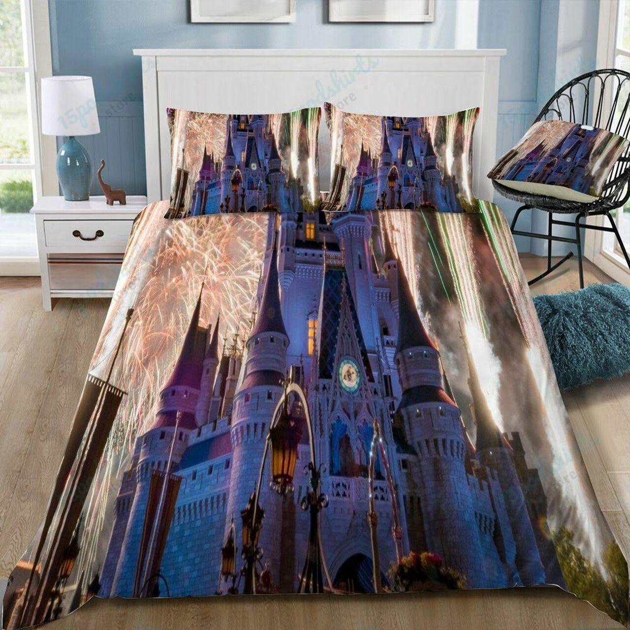 Disney Castle 323 Beautiful Decor For Disney Fan Bedding Set Duvet Cover Meaningful Gift For Love