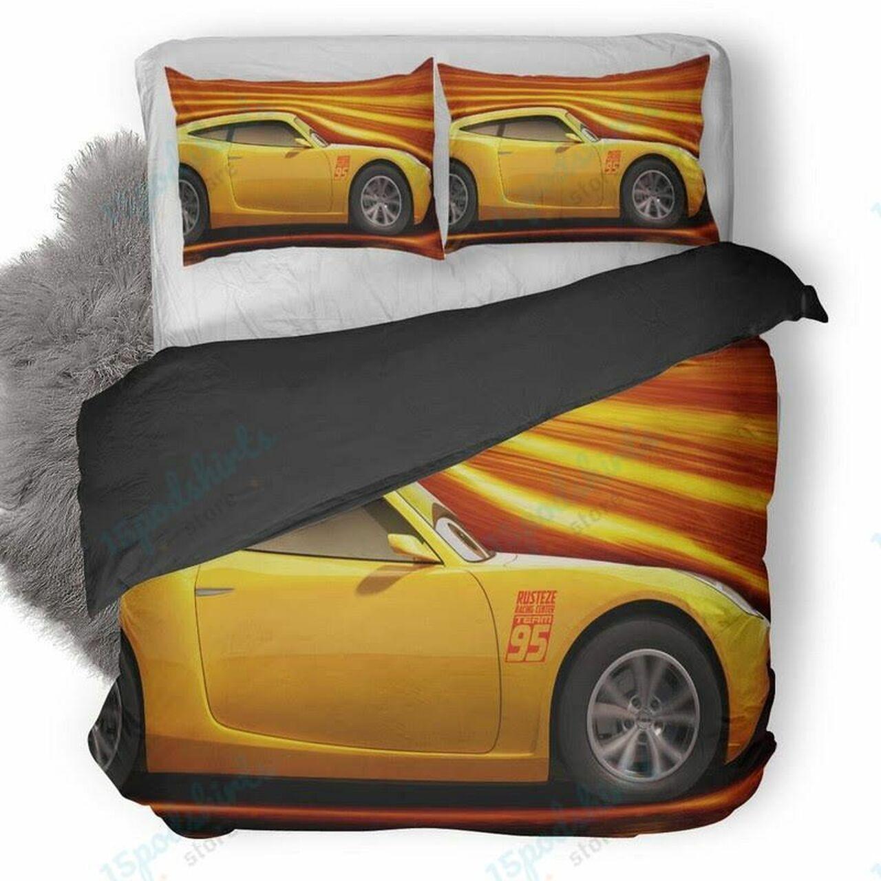 Disney Cars Cruz Ramirez 3 Beautiful Decor For Disney Fan Bedding Set Duvet Cover Meaningful Gift For Love