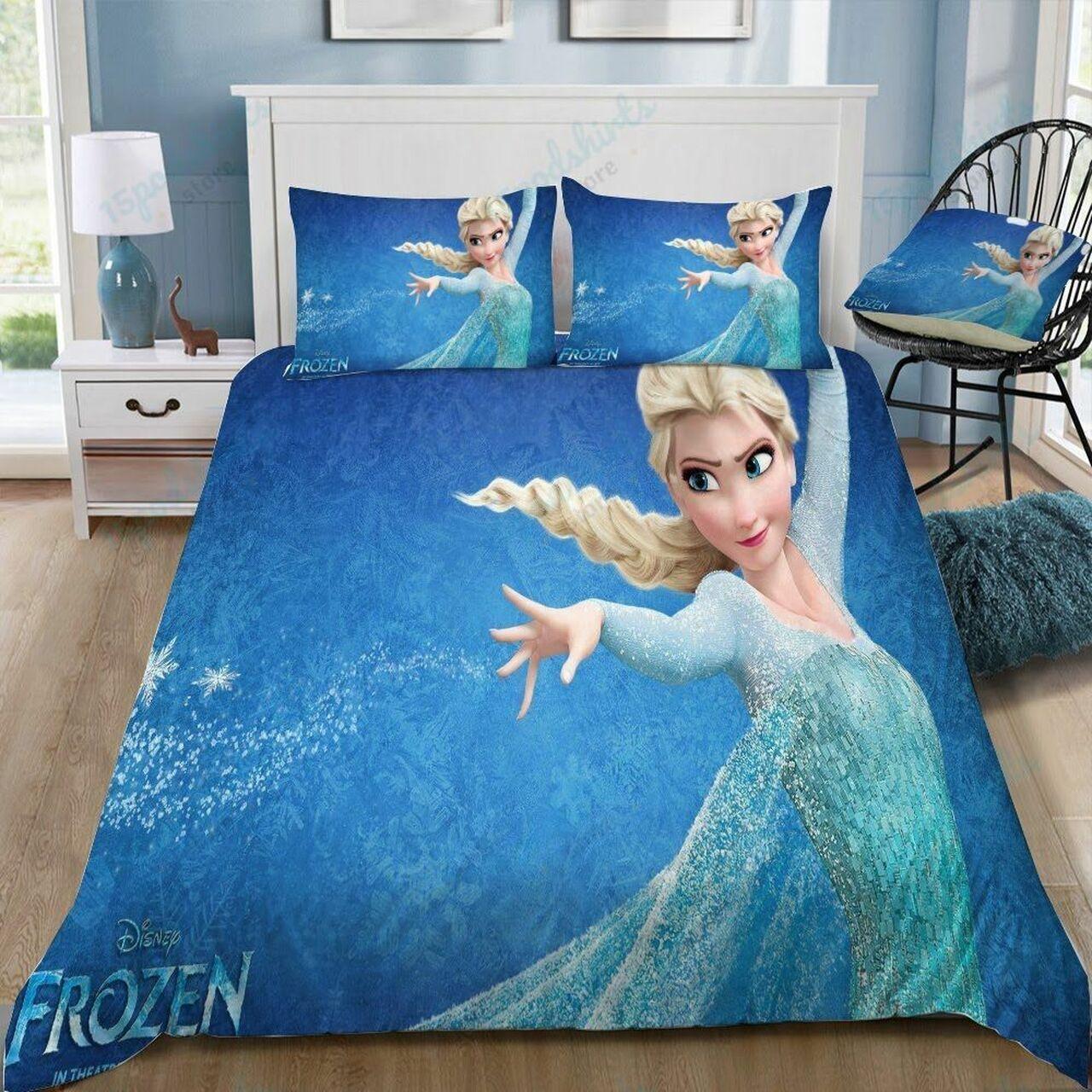 Disney Frozen Elsa The Ice Queen 11 Beautiful Decor For Disney Fan Bedding Set Duvet Cover Meaningful Gift For Love