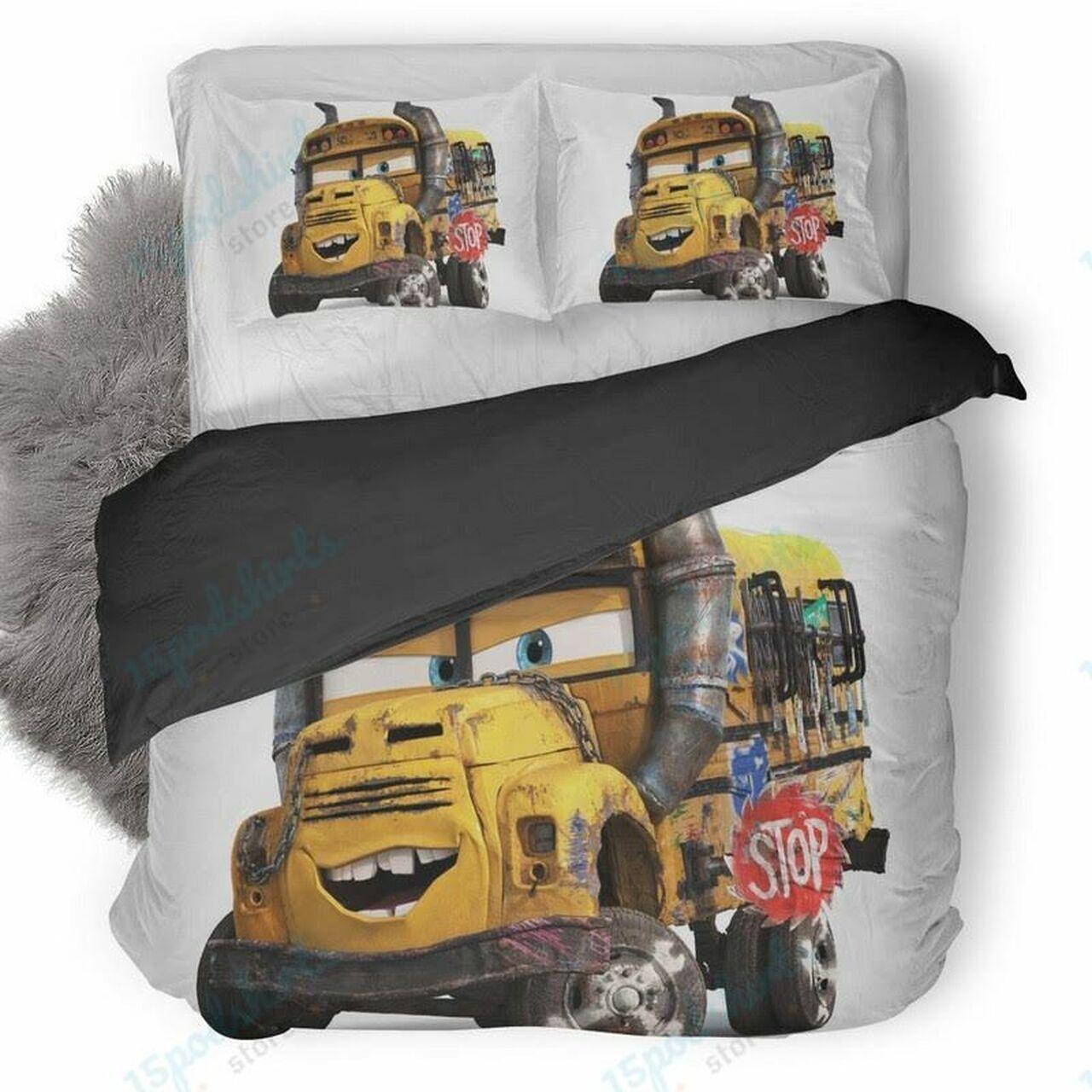 Disney Cars Yellow Truck Beautiful Decor For Disney Fan Bedding Set Duvet Cover Meaningful Gift For Love