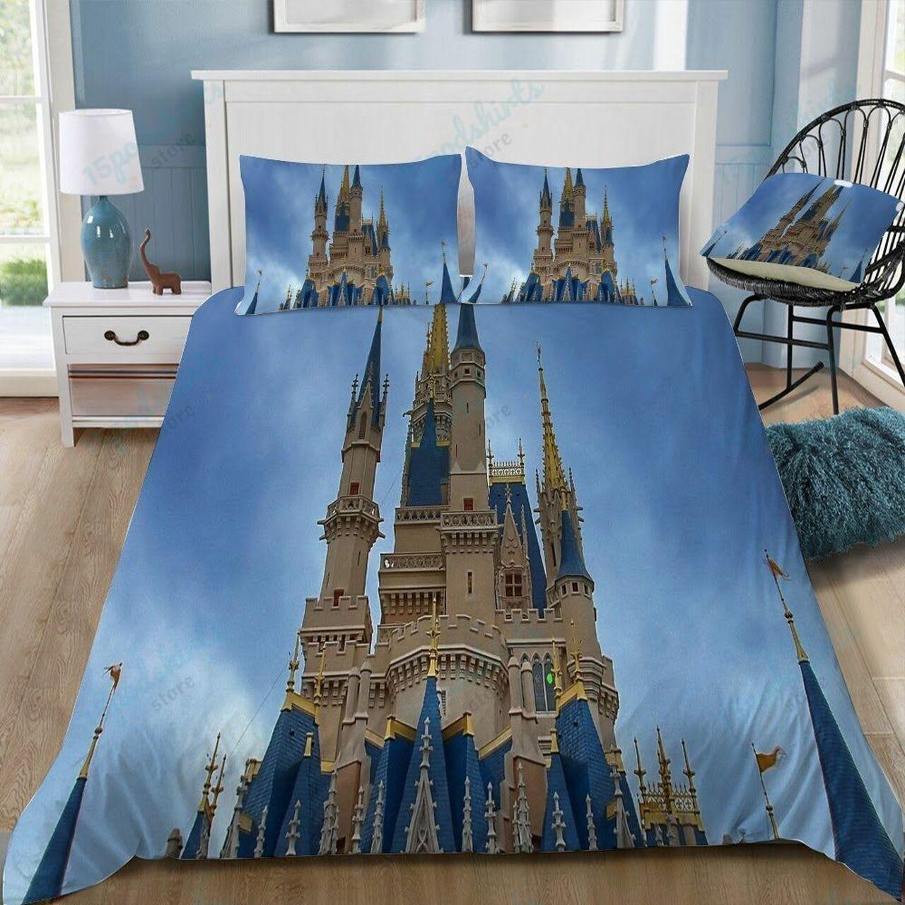 Disney Castle 341 Beautiful Decor For Disney Fan Bedding Set Duvet Cover Meaningful Gift For Love