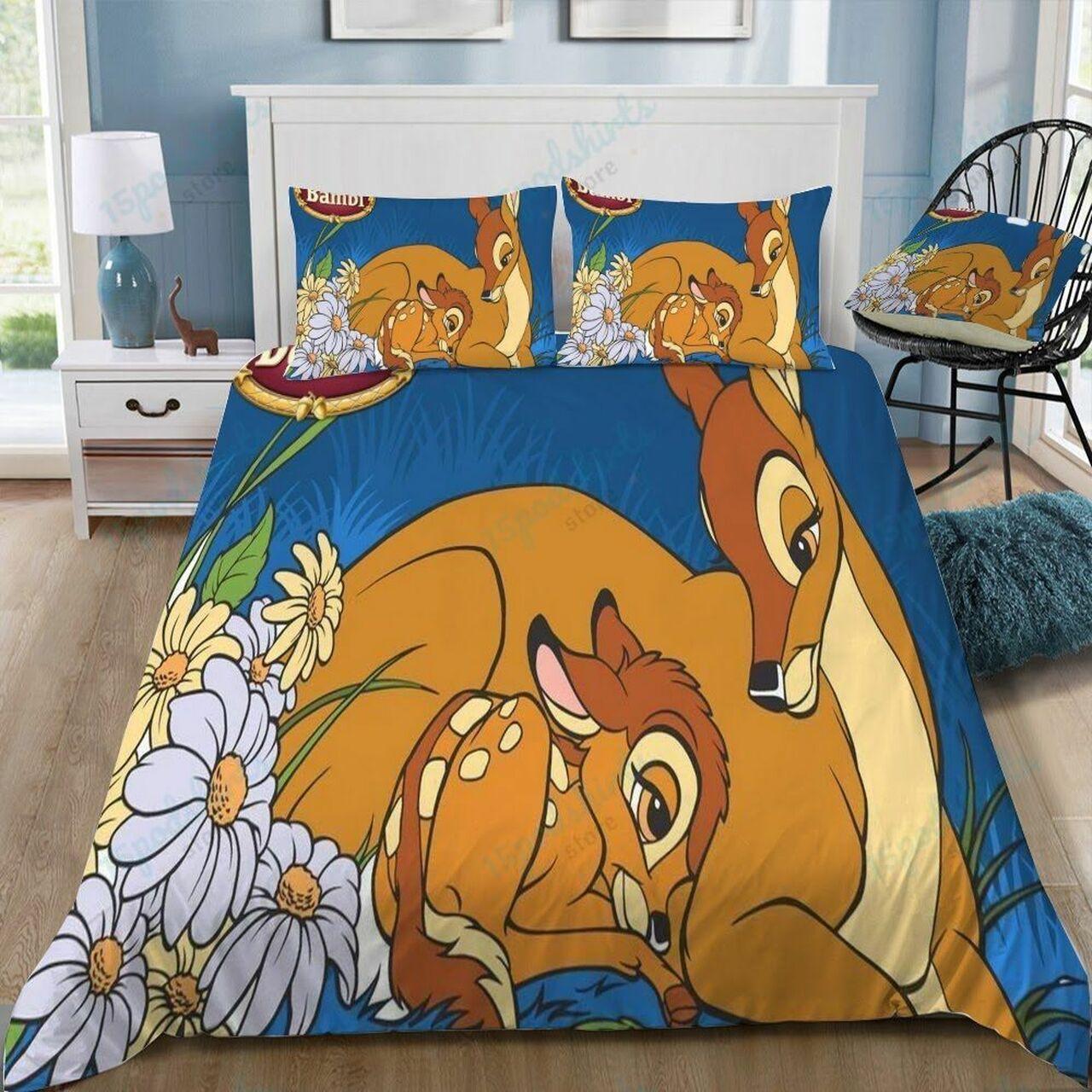 Disney Bambi 50 Beautiful Decor For Disney Fan Bedding Set Duvet Cover Meaningful Gift For Love